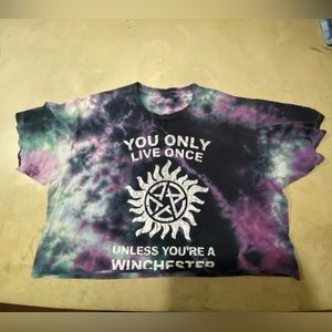 Supernatural t-shirt, super cropped